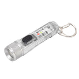Keychain Flashlight Long Range Super Bright LED Flashlight USB Rechargeable Mini Flashlight for Outdoor M300 Non Fluorescent Transparent