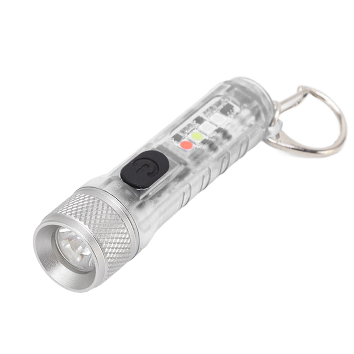 Keychain Flashlight Long Range Super Bright LED Flashlight USB Rechargeable Mini Flashlight for Outdoor M300 Non Fluorescent Transparent