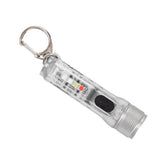 Keychain Flashlight Long Range Super Bright LED Flashlight USB Rechargeable Mini Flashlight for Outdoor M300 Non Fluorescent Transparent