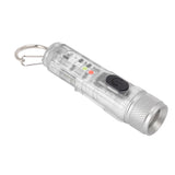 Keychain Flashlight Long Range Super Bright LED Flashlight USB Rechargeable Mini Flashlight for Outdoor M300 Non Fluorescent Transparent - Extra Image