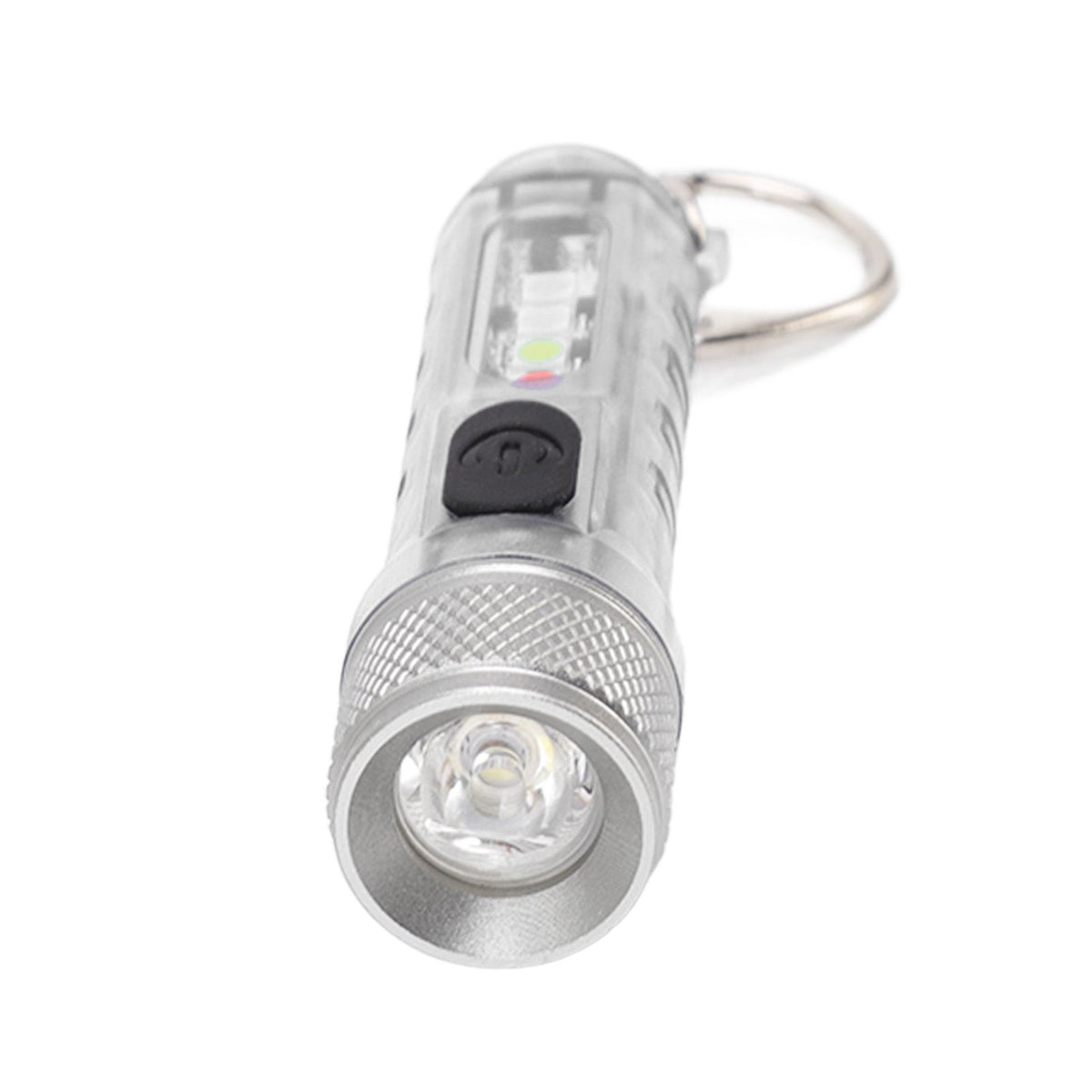 Keychain Flashlight Long Range Super Bright LED Flashlight USB Rechargeable Mini Flashlight for Outdoor M300 Non Fluorescent Transparent