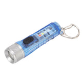 Keychain Flashlight Long Range Super Bright LED Flashlight USB Rechargeable Mini Flashlight for Outdoor M300 Non Fluorescent Blue - Top-Down View