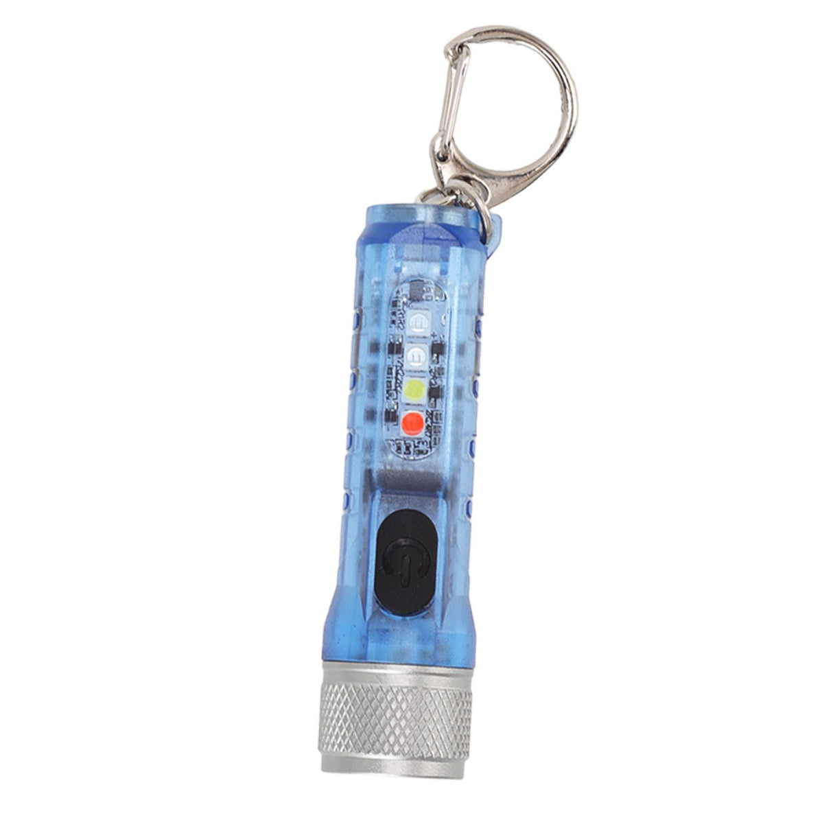 Keychain Flashlight Long Range Super Bright LED Flashlight USB Rechargeable Mini Flashlight for Outdoor M300 Non Fluorescent Blue