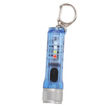 Keychain Flashlight Long Range Super Bright LED Flashlight USB Rechargeable Mini Flashlight for Outdoor M300 Non Fluorescent Blue - Extra Image