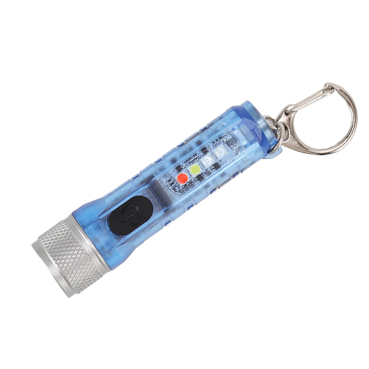 Keychain Flashlight Long Range Super Bright LED Flashlight USB Rechargeable Mini Flashlight for Outdoor M300 Non Fluorescent Blue