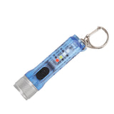 Keychain Flashlight Long Range Super Bright LED Flashlight USB Rechargeable Mini Flashlight for Outdoor M300 Non Fluorescent Blue - Extra Image