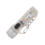 Strong Light Mini Keychain Flashlight Outdoor Portable Super Bright Multifunction LED Flashlight USB Rechargeable Fluorescent Model - Side View
