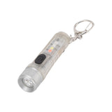 Strong Light Mini Keychain Flashlight Outdoor Portable Super Bright Multifunction LED Flashlight USB Rechargeable Fluorescent Model - Rear View