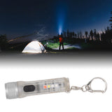 Strong Light Mini Keychain Flashlight Outdoor Portable Super Bright Multifunction LED Flashlight USB Rechargeable Fluorescent Model - Extra Image