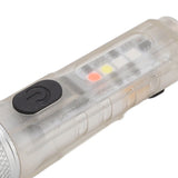 Strong Light Mini Keychain Flashlight Outdoor Portable Super Bright Multifunction LED Flashlight USB Rechargeable Fluorescent Model - Extra Image