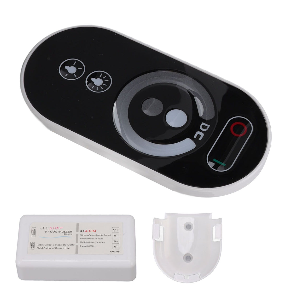 RF LED Remote Controller Wireless Intelligent Touch RGB Dimmer for LED Strip Light 18A DC12‑24V