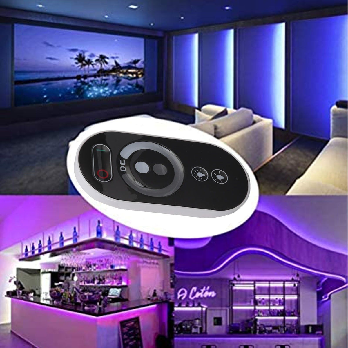 RF LED Remote Controller Wireless Intelligent Touch RGB Dimmer for LED Strip Light 18A DC12‑24V