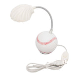 LED Table Lamp Baseball Base Seashell Shape Light Head Soft Light Portable USB Mini Desk Lamp for Home School Office