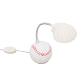 LED Table Lamp Baseball Base Seashell Shape Light Head Soft Light Portable USB Mini Desk Lamp for Home School Office - Side View