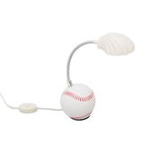 LED Table Lamp Baseball Base Seashell Shape Light Head Soft Light Portable USB Mini Desk Lamp for Home School Office