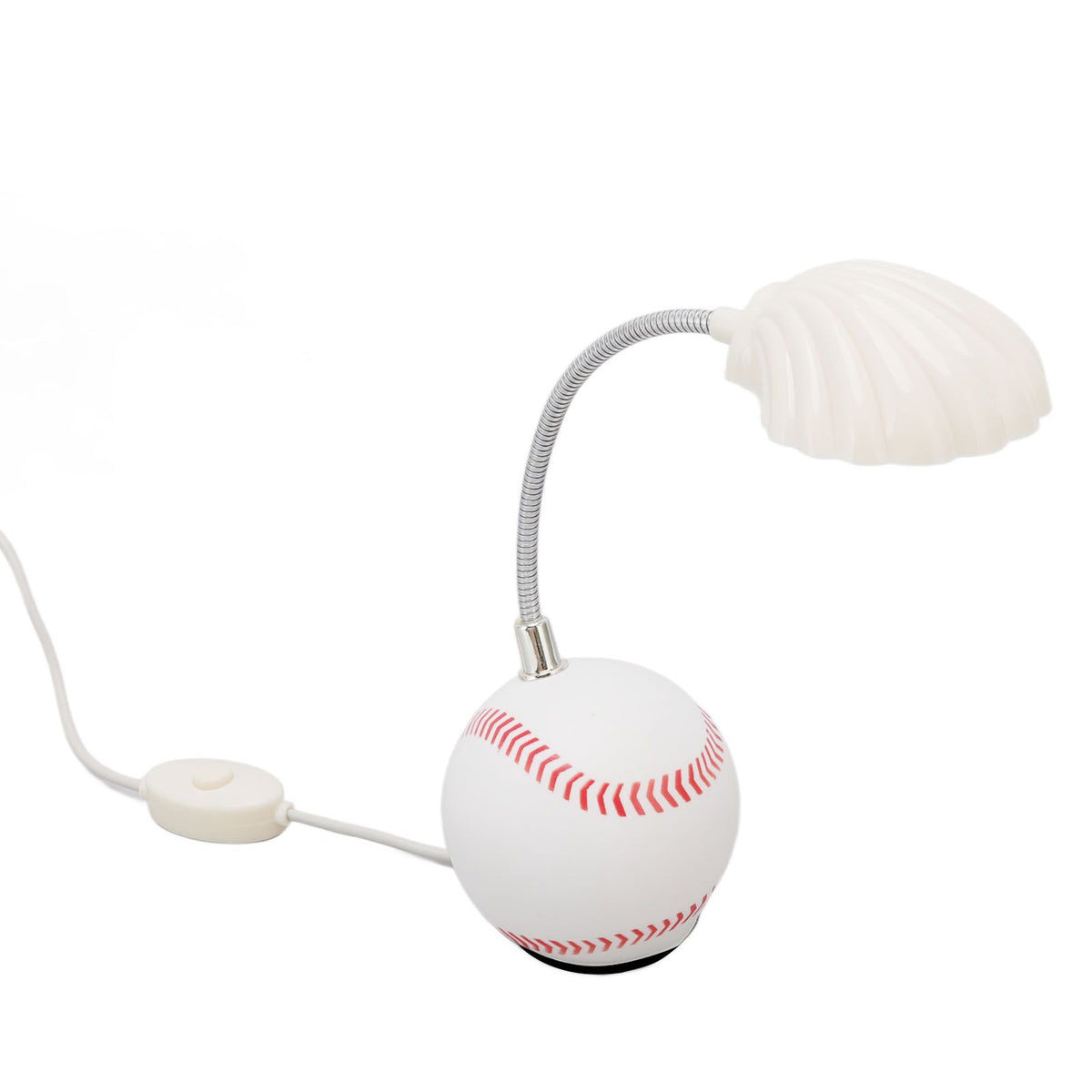 LED Table Lamp Baseball Base Seashell Shape Light Head Soft Light Portable USB Mini Desk Lamp for Home School Office
