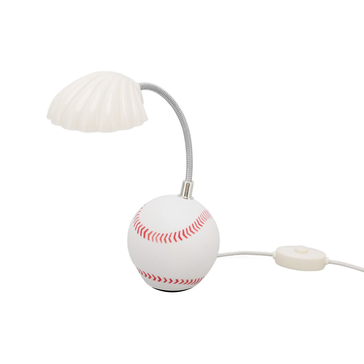 LED Table Lamp Baseball Base Seashell Shape Light Head Soft Light Portable USB Mini Desk Lamp for Home School Office