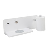 LED Wall Light USB Interface Wireless Charging LED Wall Lamp for Living Room Bedroom 85‑265V White Right