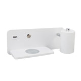 LED Wall Light USB Interface Wireless Charging LED Wall Lamp for Living Room Bedroom 85‑265V White Right - Side View