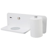 LED Wall Light USB Interface Wireless Charging LED Wall Lamp for Living Room Bedroom 85‑265V White Right - Close-Up Angle