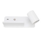 LED Wall Light USB Interface Wireless Charging LED Wall Lamp for Living Room Bedroom 85‑265V White Right - Extra Image