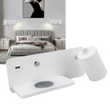 LED Wall Light USB Interface Wireless Charging LED Wall Lamp for Living Room Bedroom 85‑265V White Right - Extra Image