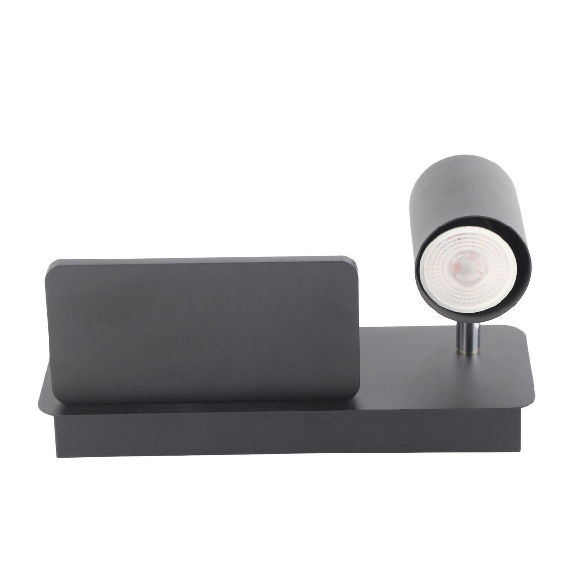 LED Wall Light USB Interface Wireless Charging LED Wall Lamp for Living Room Bedroom 85‑265V Black Right