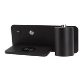 LED Wall Light USB Interface Wireless Charging LED Wall Lamp for Living Room Bedroom 85‑265V Black Right - Close-Up Angle