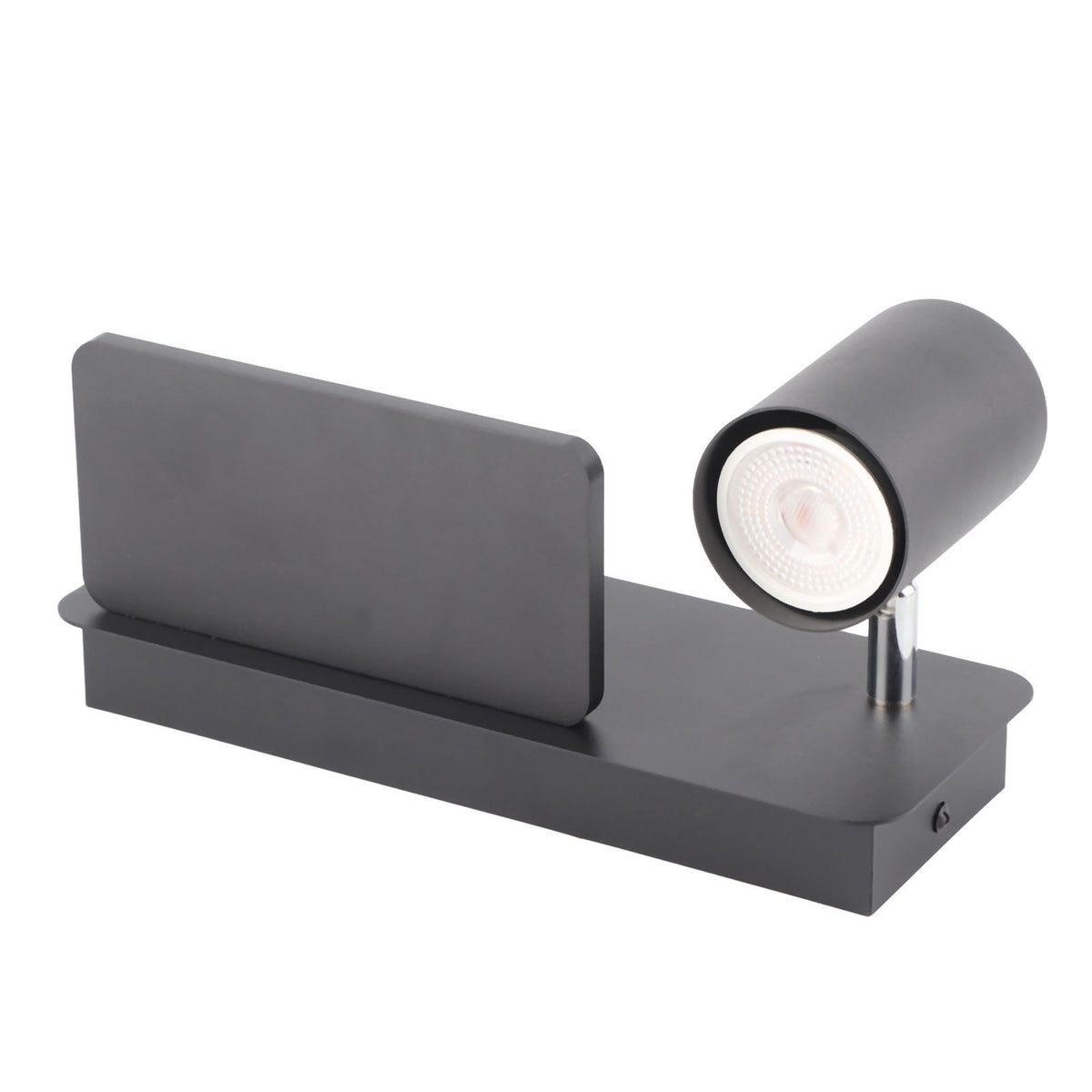 LED Wall Light USB Interface Wireless Charging LED Wall Lamp for Living Room Bedroom 85‑265V Black Right