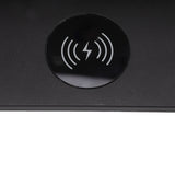 LED Wall Light USB Interface Wireless Charging LED Wall Lamp for Living Room Bedroom 85‑265V Black Right