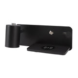 LED Wall Light USB Interface Wireless Charging LED Wall Lamp for Living Room Bedroom 85‑265V Black Left
