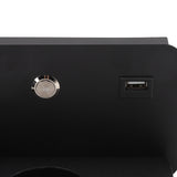 LED Wall Light USB Interface Wireless Charging LED Wall Lamp for Living Room Bedroom 85‑265V Black Left - Extra Image