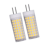 2Pcs LED Corn Bulb Natural Light Ceramic G8 102LED 10W Dimmable LED Corn Bulb for Hanging Lamps Suction Lamps AC100‑120V