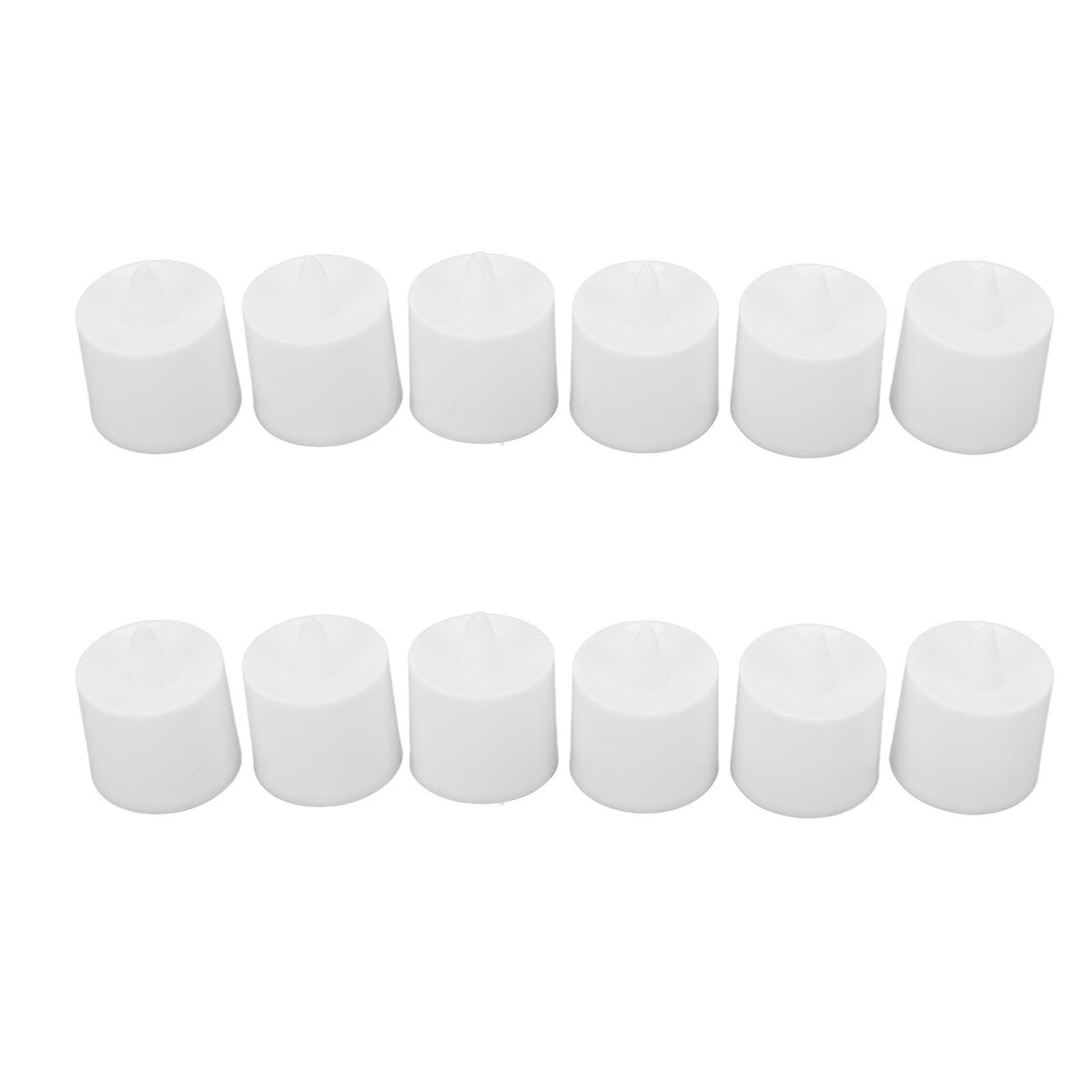 12Pcs LED Candle Light Cylindrical Shape Electronic Flameless LED Candle Lamp for Holiday Wedding Party