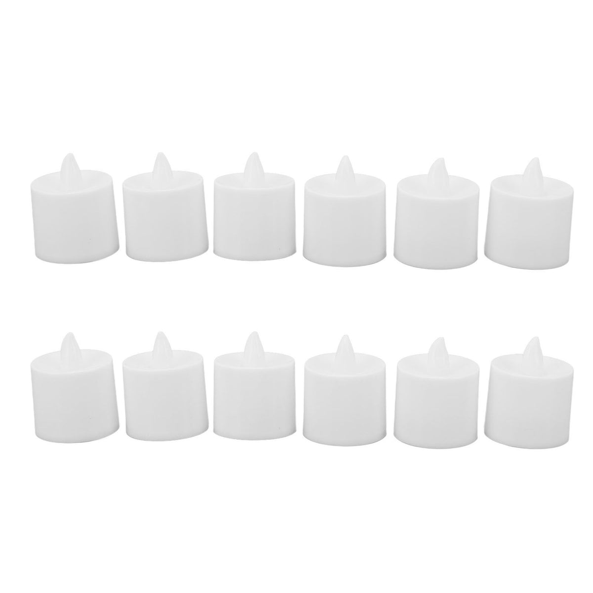 12Pcs LED Candle Light Cylindrical Shape Electronic Flameless LED Candle Lamp for Holiday Wedding Party
