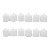 12Pcs LED Candle Light Cylindrical Shape Electronic Flameless LED Candle Lamp for Holiday Wedding Party - Front View