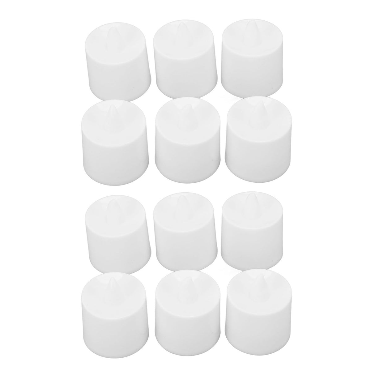 12Pcs LED Candle Light Cylindrical Shape Electronic Flameless LED Candle Lamp for Holiday Wedding Party