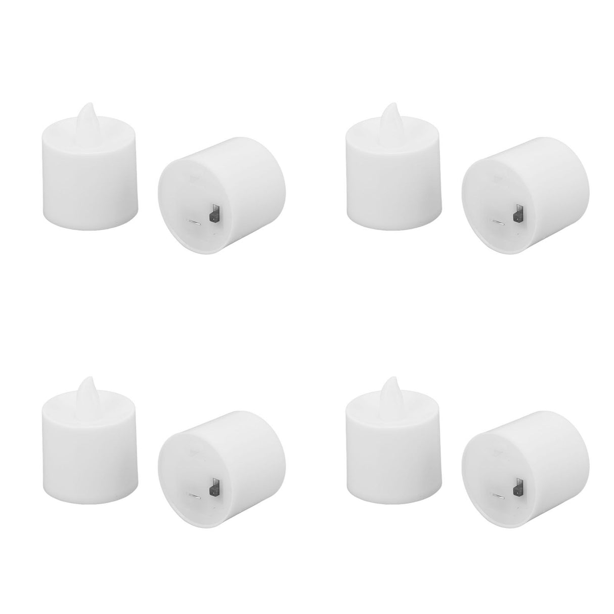 12Pcs LED Candle Light Cylindrical Shape Electronic Flameless LED Candle Lamp for Holiday Wedding Party