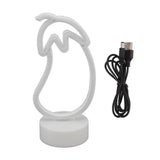 Eggplant Neon Sign USB Battery Powered LED Neon Sign Light for Home Neon Decoration