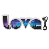 Love Letter Light LED USB and Battery Power Supply White Light Love Sign Decorations Light for Birthday Festival Forest