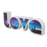 Love Letter Light LED USB and Battery Power Supply White Light Love Sign Decorations Light for Birthday Festival Forest - Top-Down View