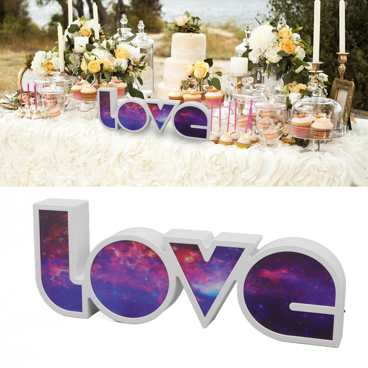 Love Letter Light LED USB and Battery Power Supply White Light Love Sign Decorations Light for Birthday Festival Milky Way