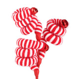 Christmas Candy Canes Wool Christmas Candy Cane Hanging Ornaments - Top-Down View