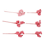 Christmas Candy Canes Wool Christmas Candy Cane Hanging Ornaments - Rear View