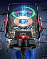 A6 Magnetic Dual Mode Wireless Car Charger Mount for iPhone Samsung Android Phones，black - Extra Image