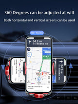 A6 Magnetic Dual Mode Wireless Car Charger Mount for iPhone Samsung Android Phones，orange - 45-Degree Angle