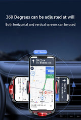 A6 Magnetic Dual Mode Wireless Car Charger Mount for iPhone Samsung Android Phones，orange - Extra Image