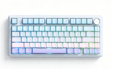 Solakaka A75 3-Mode RGB Mechanical Keyboard, Blue‑Purple