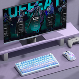 Solakaka A75 3-Mode RGB Mechanical Keyboard, Blue‑Purple - Extra Image