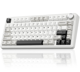 Solakaka A75 3-Mode RGB Mechanical Keyboard,White-Gray